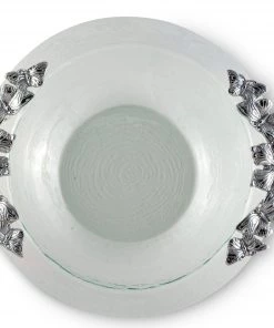 Arthur Court Butterfly Glass Salad Bowl Salad Bowls