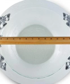Arthur Court Butterfly Glass Salad Bowl Salad Bowls