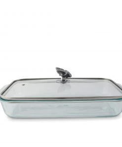 Arthur Court Butterfly Lid With Pyrex 3 Quart Baking Dish Casserole Servers