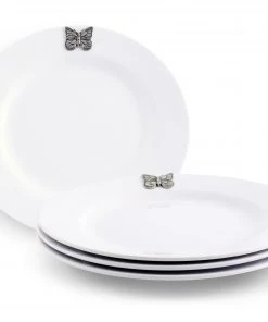 Arthur Court Butterfly Melamine Lunch Plates - Set Of 4