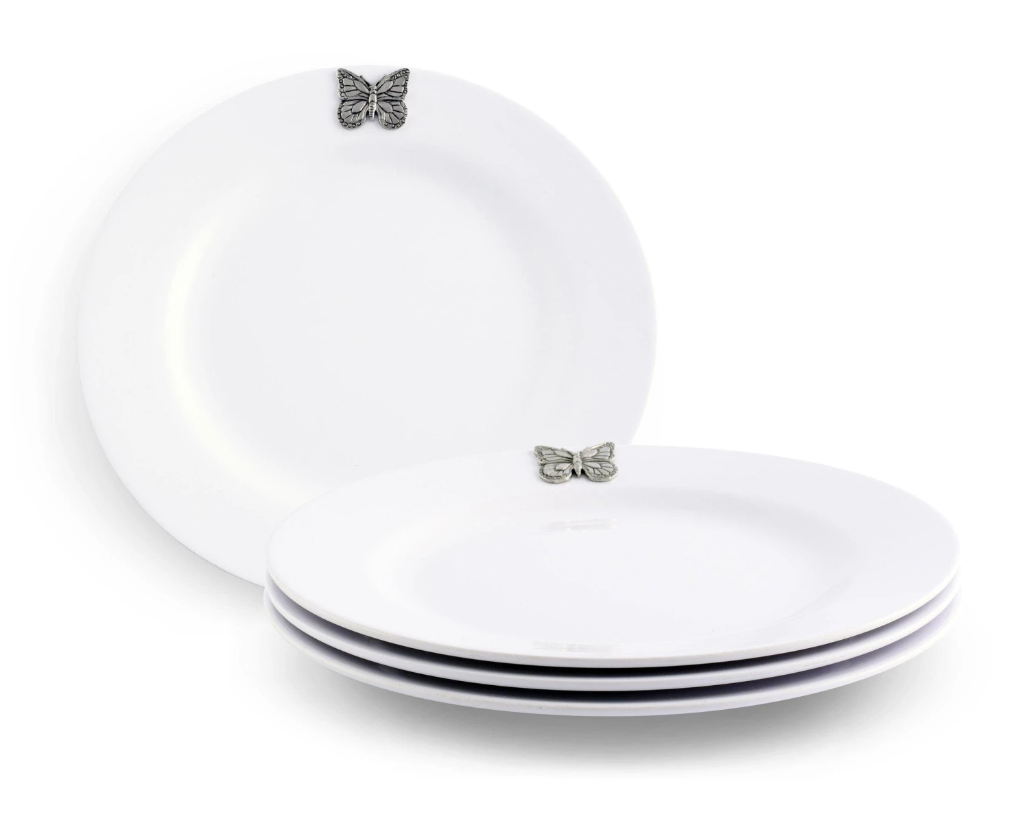 Arthur Court Butterfly Melamine Lunch Plates - Set Of 4