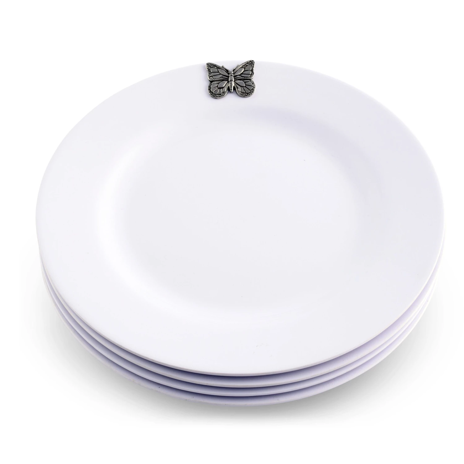 Arthur Court Butterfly Melamine Lunch Plates - Set Of 4