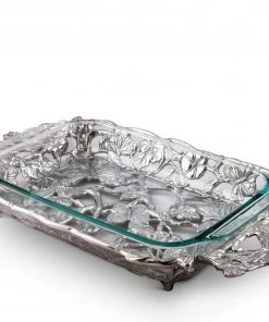 Arthur Court Butterfly Pyrex Holder 3qt