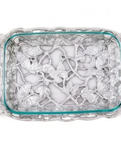 Arthur Court Butterfly Pyrex Holder 3qt