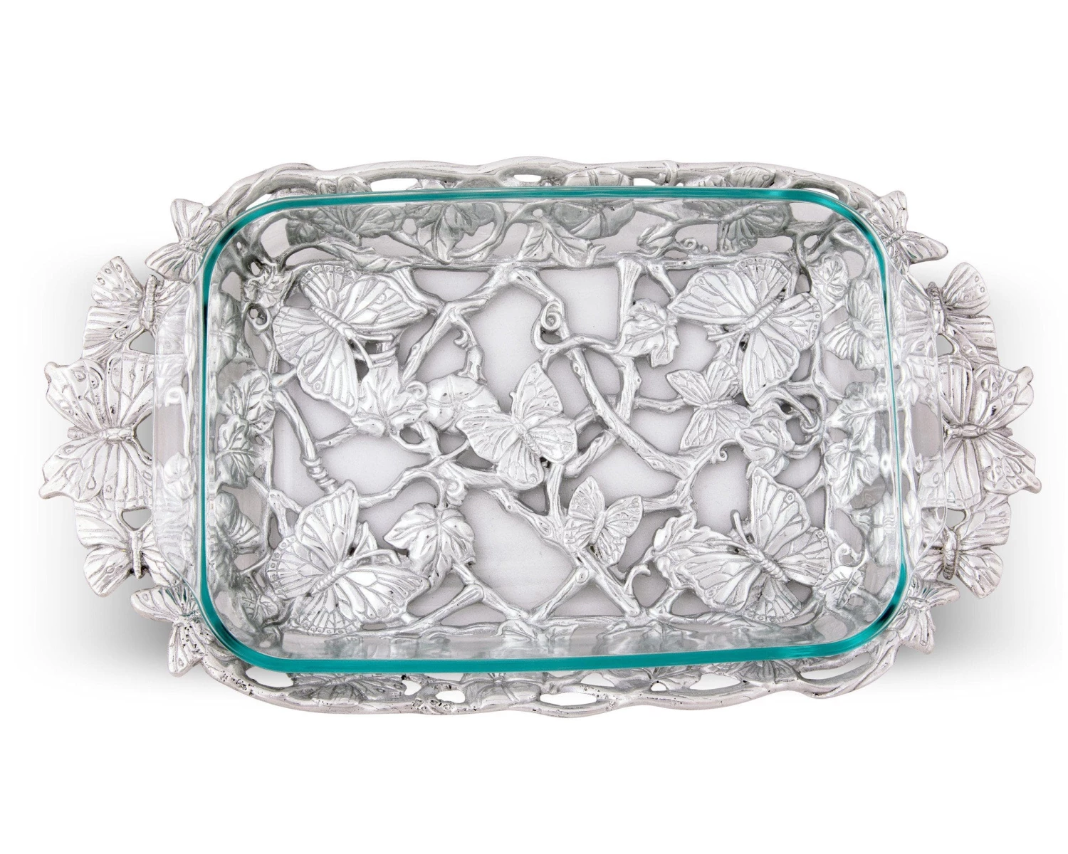 Arthur Court Butterfly Pyrex Holder 3qt