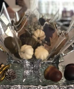 Arthur Court Acrylic Serving Bowls Butterfly Stand Acrylic Bowl 14