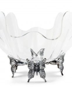 Arthur Court Acrylic Serving Bowls Butterfly Stand Acrylic Bowl 14