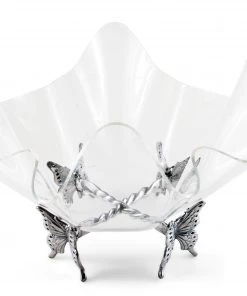 Arthur Court Acrylic Serving Bowls Butterfly Stand Acrylic Bowl 14