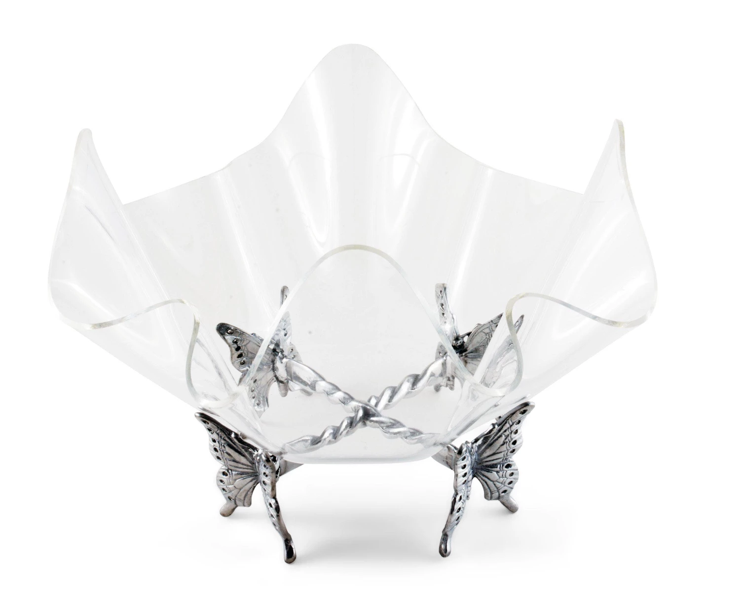 Arthur Court Acrylic Serving Bowls Butterfly Stand Acrylic Bowl 14