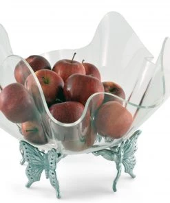 Arthur Court Acrylic Serving Bowls Butterfly Stand Acrylic Bowl 14