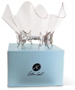 Arthur Court Acrylic Serving Bowls Butterfly Stand Acrylic Bowl 14