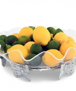Arthur Court Acrylic Serving Bowls Butterfly Stand Acrylic Bowl 16