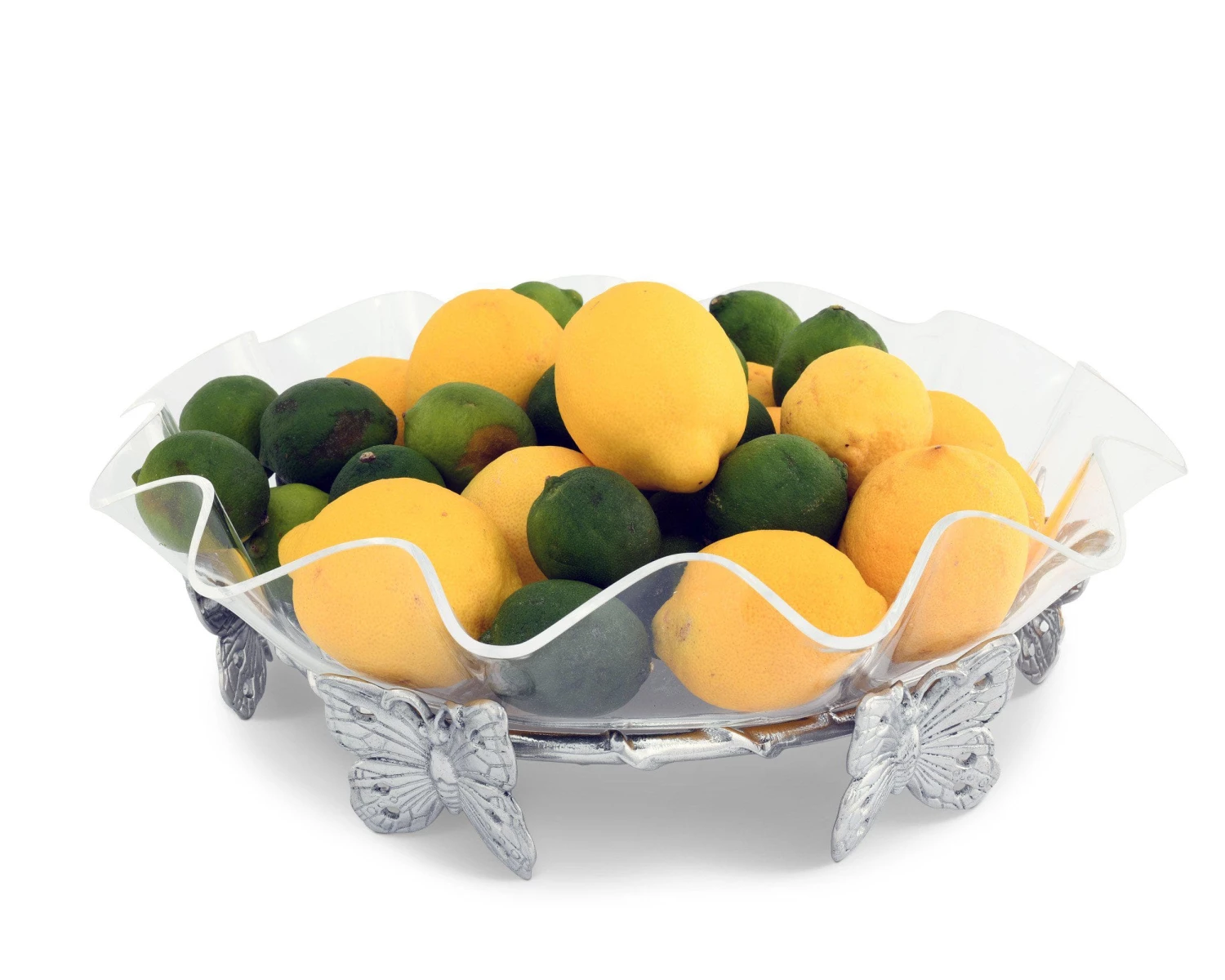 Arthur Court Acrylic Serving Bowls Butterfly Stand Acrylic Bowl 16