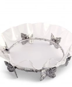 Arthur Court Acrylic Serving Bowls Butterfly Stand Acrylic Bowl 16