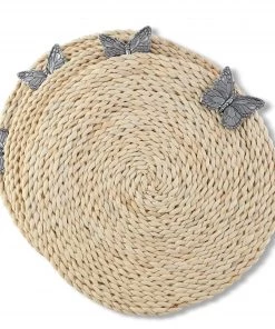 Arthur Court Butterfly Twisted Seagrass Placemats - Set Of 4 Plates