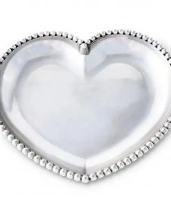 Arthur Court Engravable Beaded Heart Tray