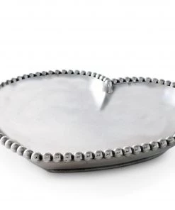 Arthur Court Engravable Beaded Heart Tray