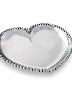 Arthur Court Engravable Beaded Heart Tray