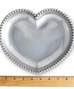 Arthur Court Engravable Beaded Heart Tray