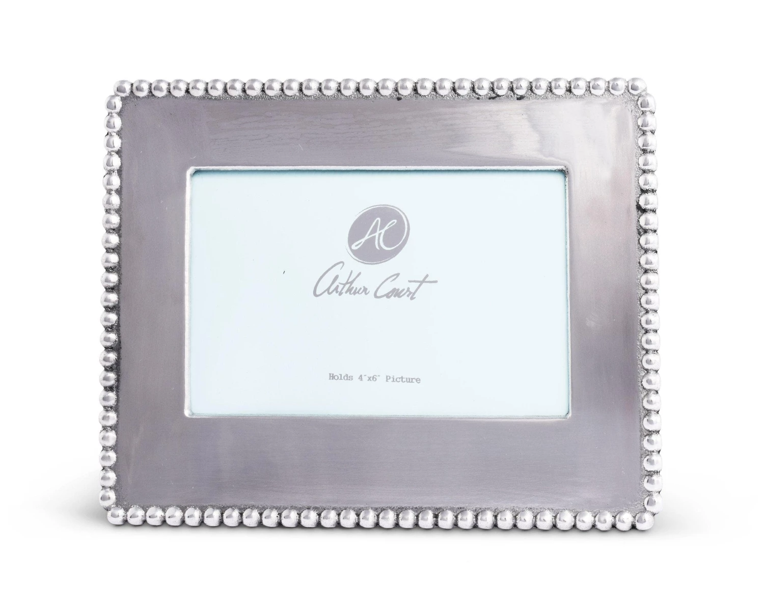 Arthur Court Engravable Beaded Photo Frame 4x6