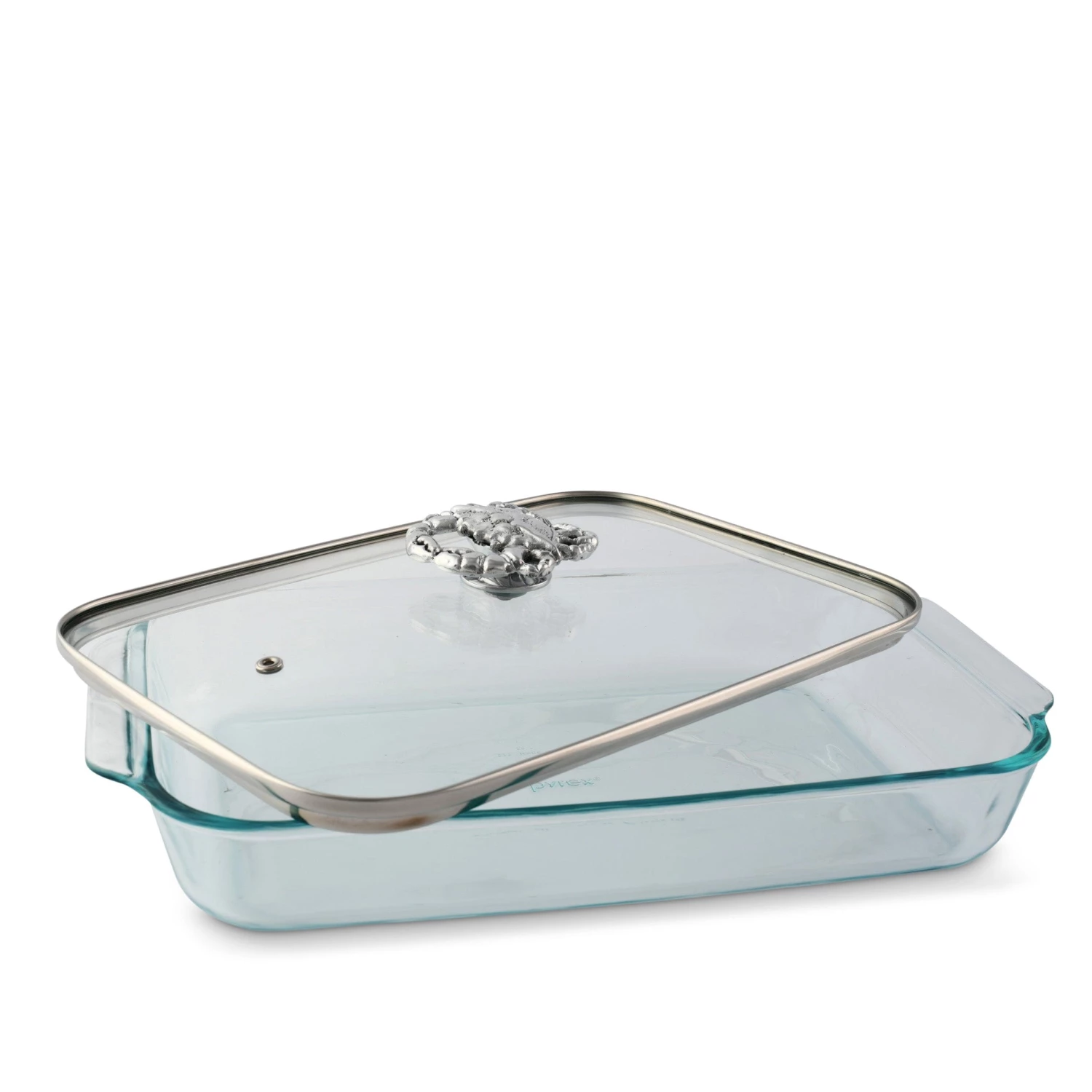 Arthur Court Crab Lid With Pyrex 3 Quart Baking Dish