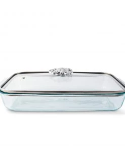 Arthur Court Crab Lid With Pyrex 3 Quart Baking Dish