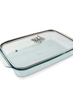 Arthur Court Casserole Servers Shell Lid With Pyrex 3 Quart Baking Dish