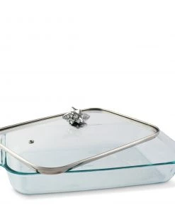 Arthur Court Casserole Servers Shell Lid With Pyrex 3 Quart Baking Dish