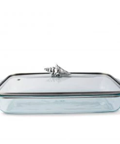 Arthur Court Casserole Servers Shell Lid With Pyrex 3 Quart Baking Dish
