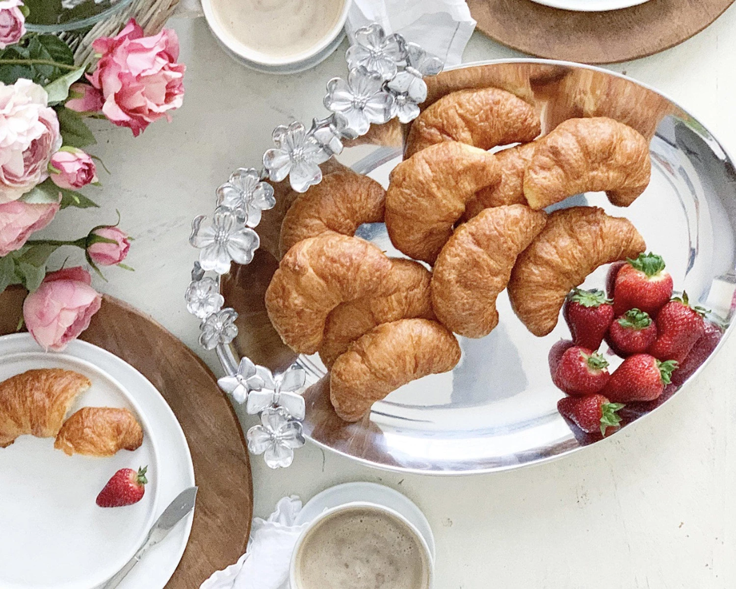 Arthur Court Platters Butterfly Dogwood Platter