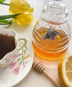 Arthur Court Silver Bee Honey Jar / Pot With Dipper