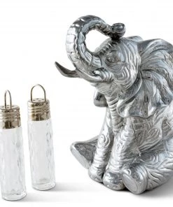 Arthur Court Elephant Hanging Salt And Pepper Set