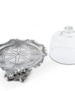 Arthur Court Elephant Plate With Glass Dome