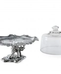 Arthur Court Elephant Plate With Glass Dome