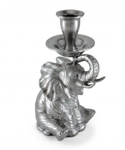 Arthur Court Elephant Taper Candle Holder