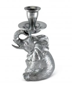 Arthur Court Elephant Taper Candle Holder