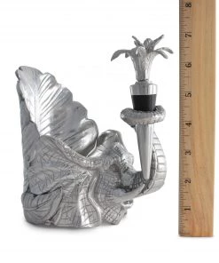 Arthur Court Elephant Wine Coaster And Stopper Set