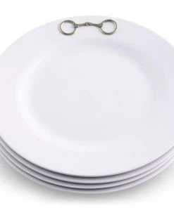 Arthur Court Equestrian Bit Melamine Lunch Plates - Set Of 4
