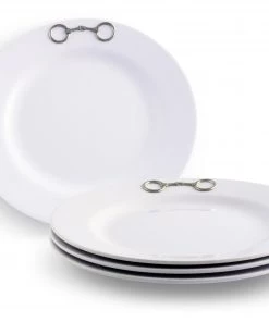 Arthur Court Equestrian Bit Melamine Lunch Plates - Set Of 4