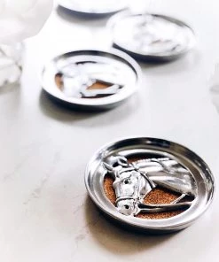 Arthur Court Equestrian Drink Coaster Set Of 4