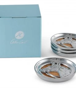 Arthur Court Equestrian Drink Coaster Set Of 4