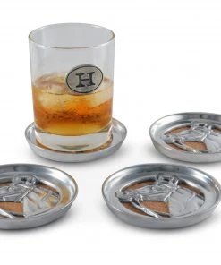 Arthur Court Equestrian Drink Coaster Set Of 4