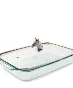 Arthur Court Horse Head With Pyrex 3 Quart Baking Dish