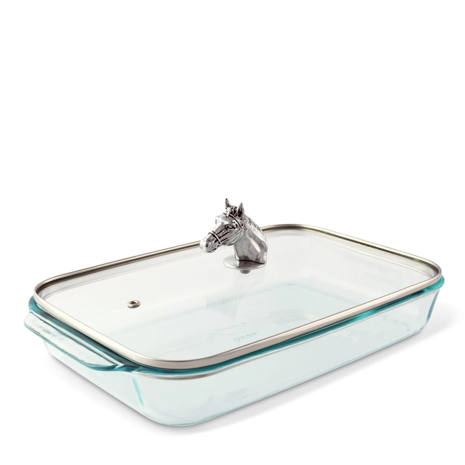 Arthur Court Horse Head With Pyrex 3 Quart Baking Dish