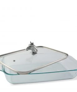 Arthur Court Horse Head With Pyrex 3 Quart Baking Dish