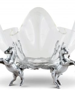 Arthur Court Horse Stand Acrylic Bowl 11