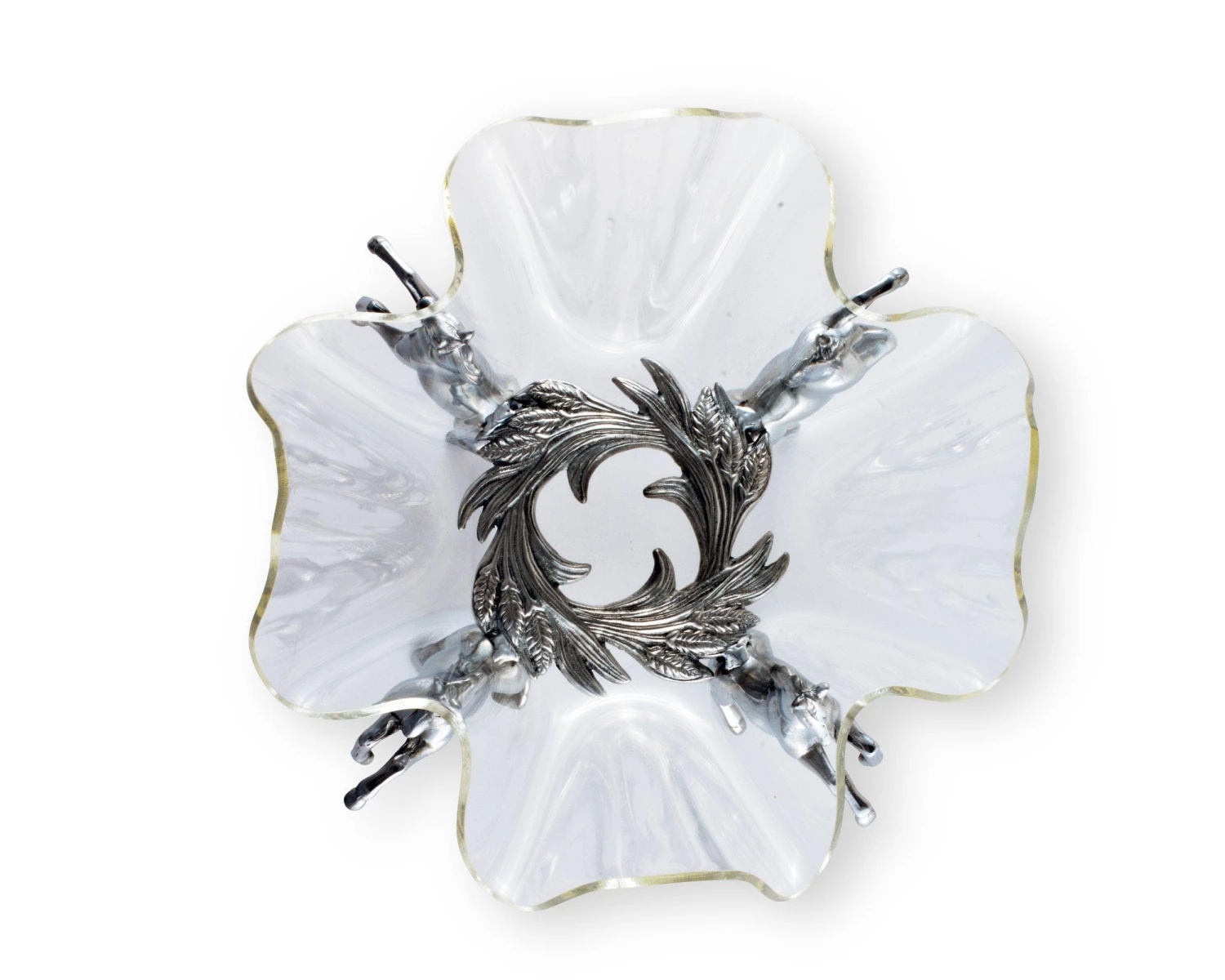 Arthur Court Horse Stand Acrylic Bowl 11