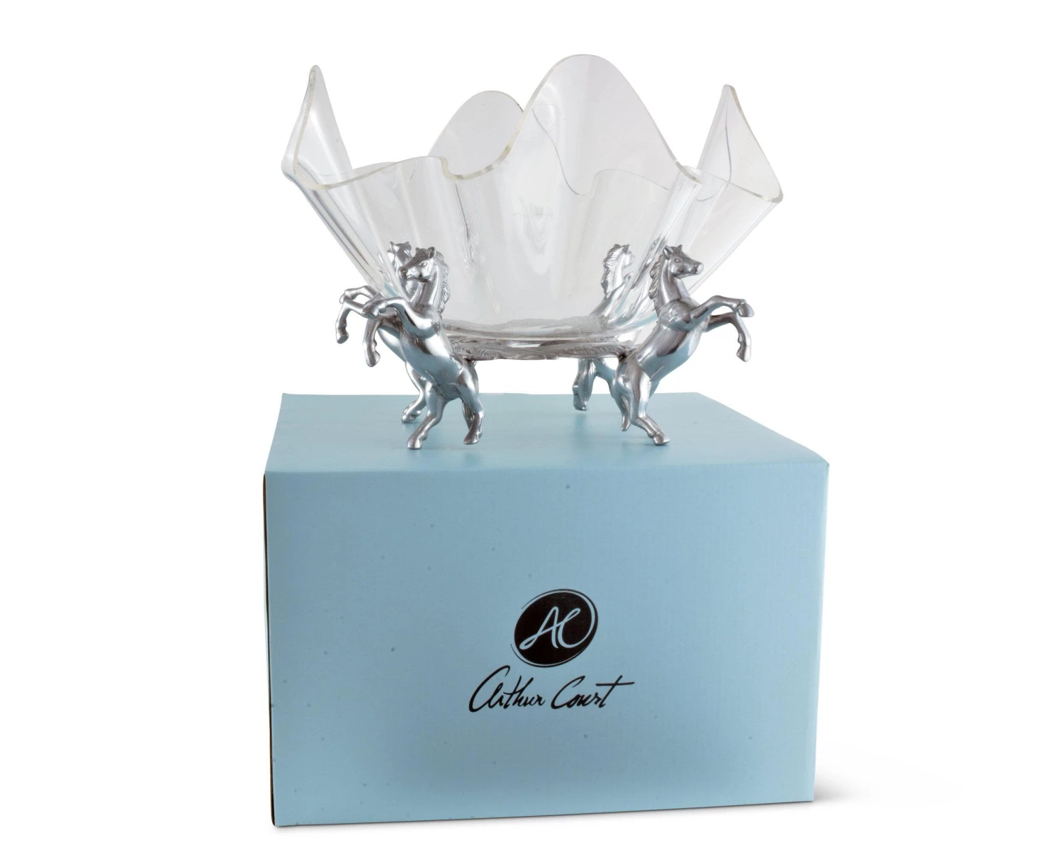 Arthur Court Horse Stand Acrylic Bowl 11