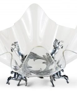 Arthur Court Acrylic Serving Bowls Horse Stand Acrylic Bowl 14