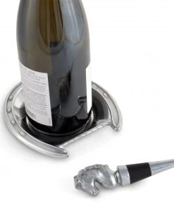 Arthur Court Coasters Horseshoe Wine Coaster And Stopper Set